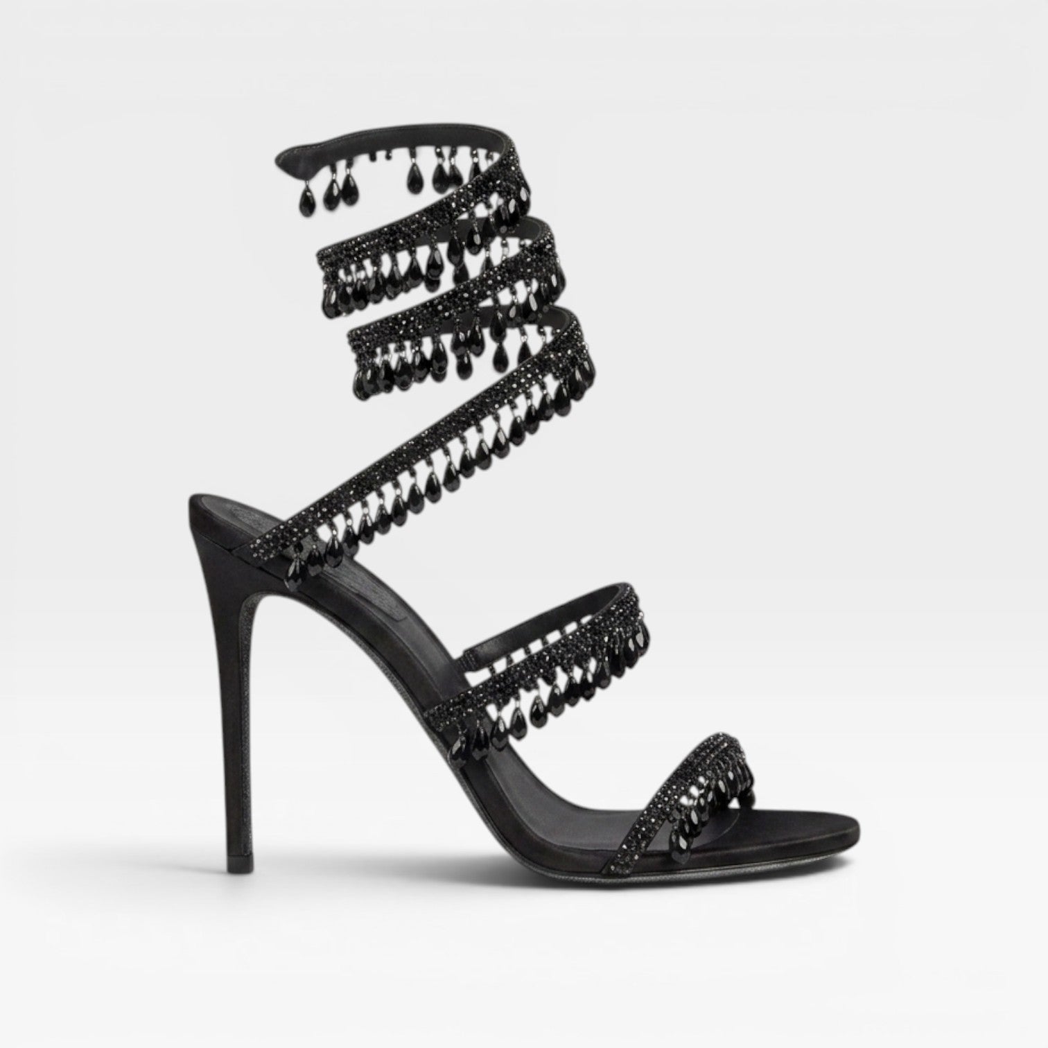Esmee | Gold Block Heels For Wedding Crystal Strappy Sandals