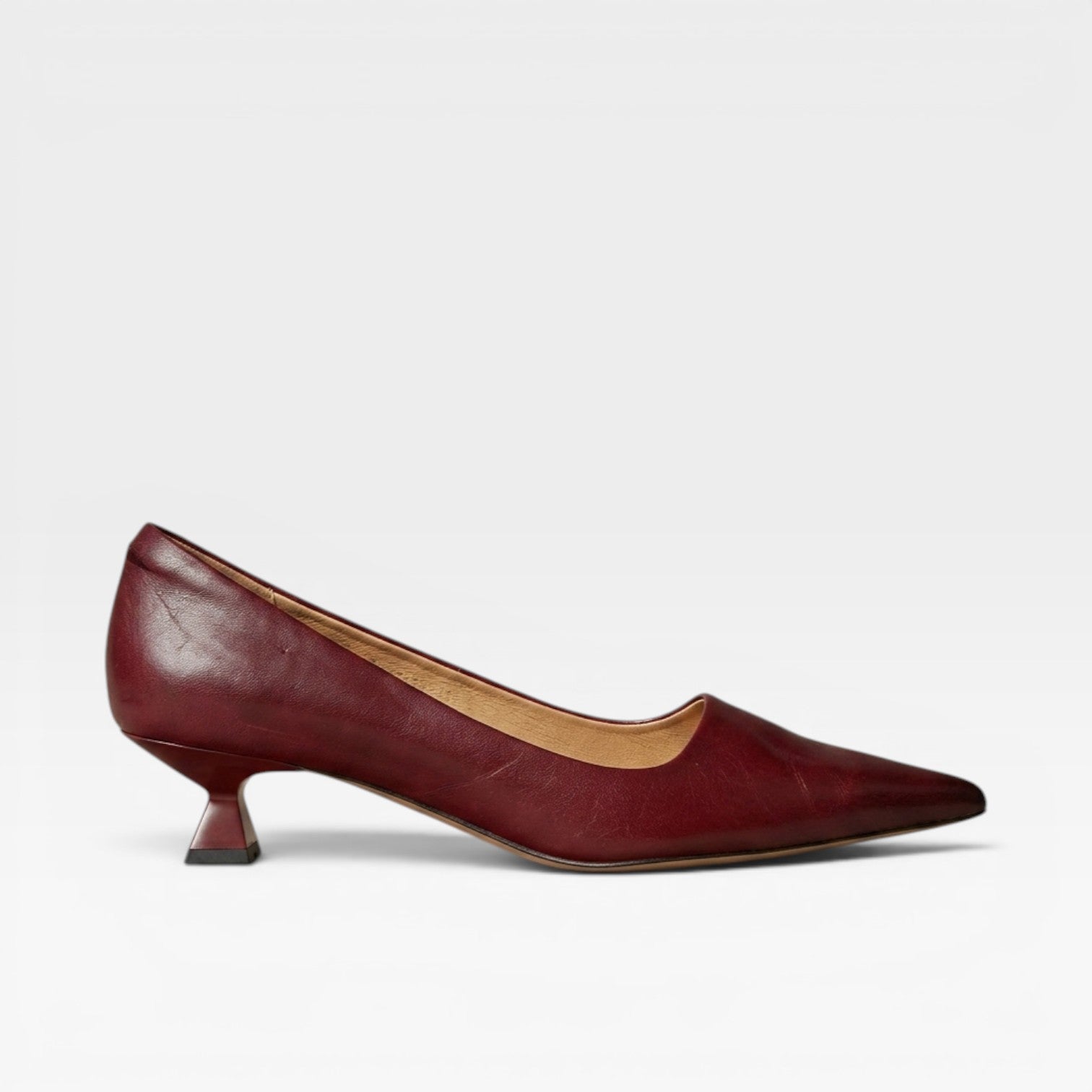 Lavinia | Silver Low Heel Pointed Pumps