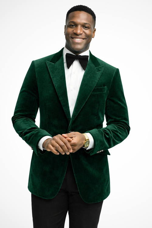 Augustin | Men Velvet Peak Lapel Wedding Guest Blazer