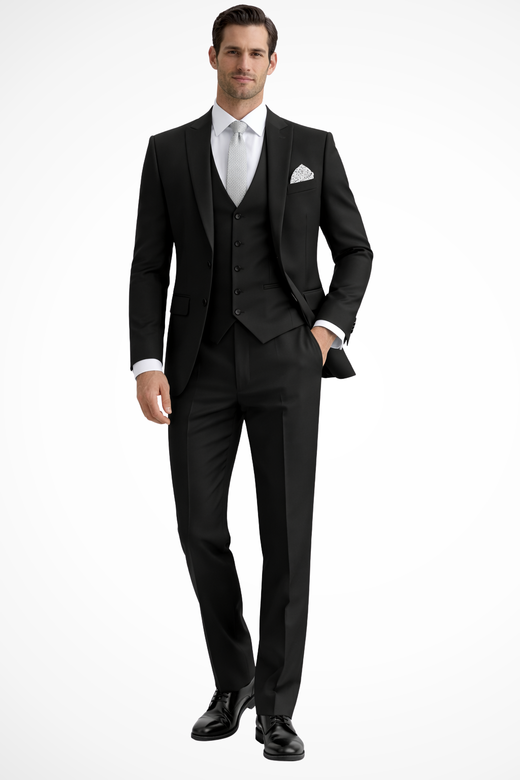 Damien | Men Slim Fit 3-Piece Wedding Guest Peak Lapel Suit