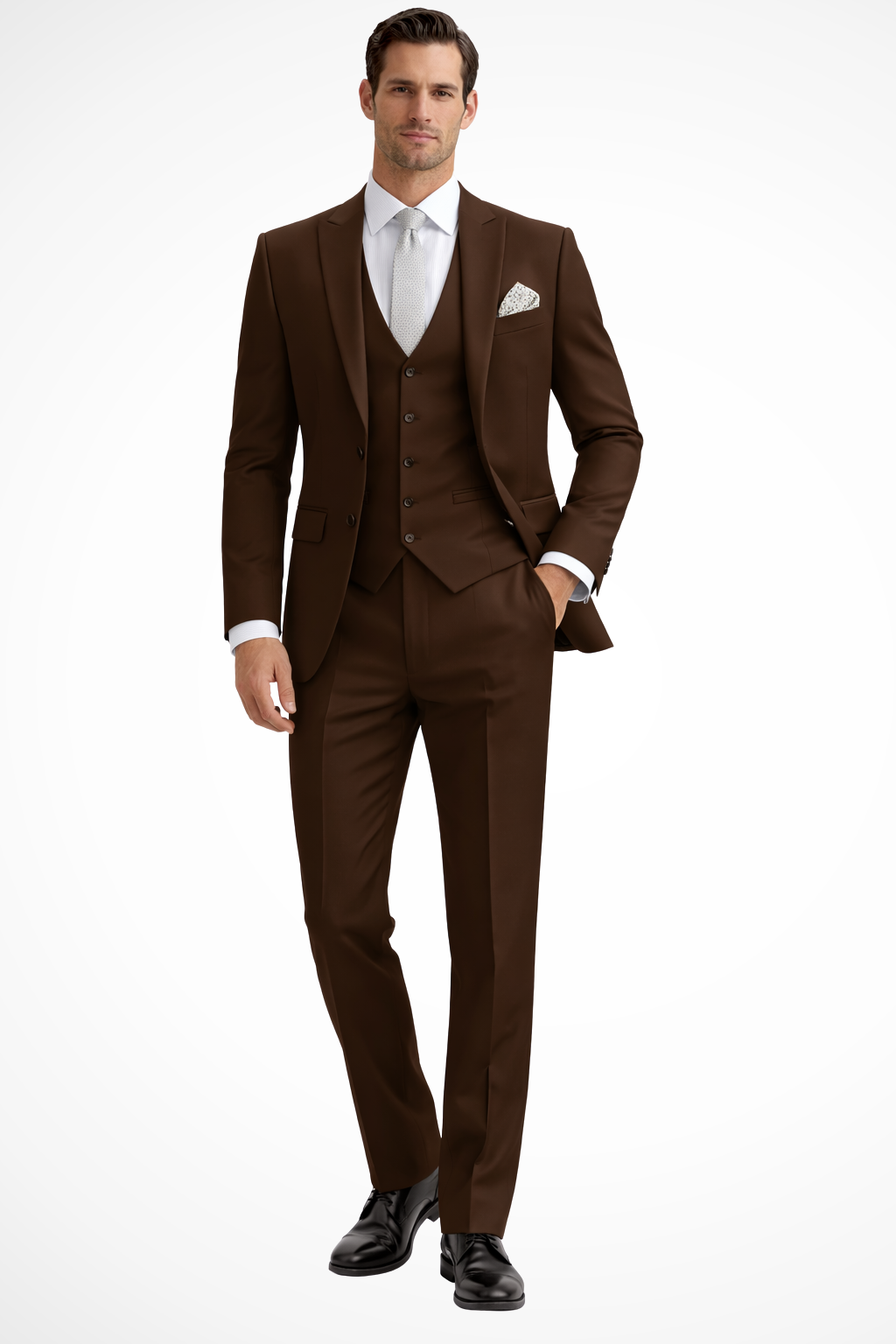 Damien | Men Slim Fit 3-Piece Wedding Guest Peak Lapel Suit