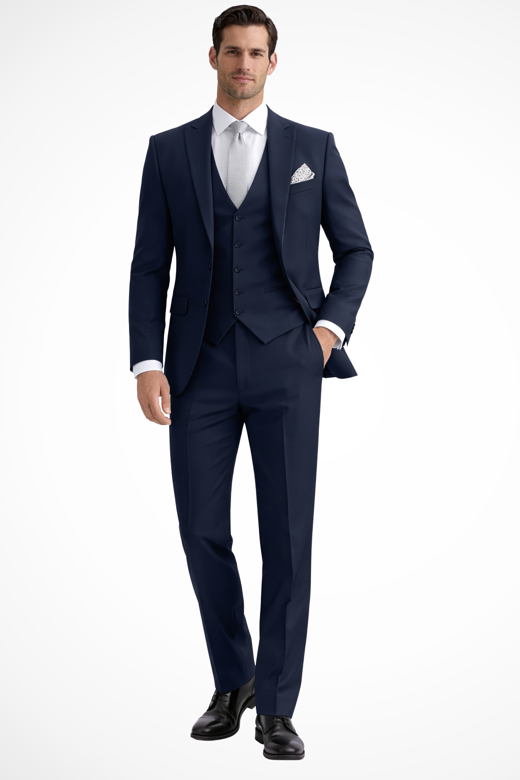 Damien | Men Slim Fit 3-Piece Wedding Guest Peak Lapel Suit