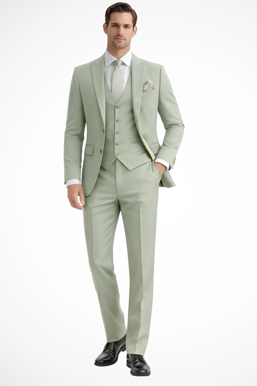 Damien | Men Slim Fit 3-Piece Wedding Guest Peak Lapel Suit