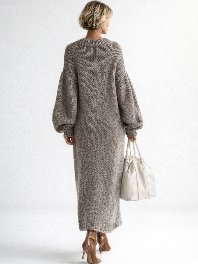 Verena | Plus Size Sweater Dress Oversized Knit Maxi Loungewear