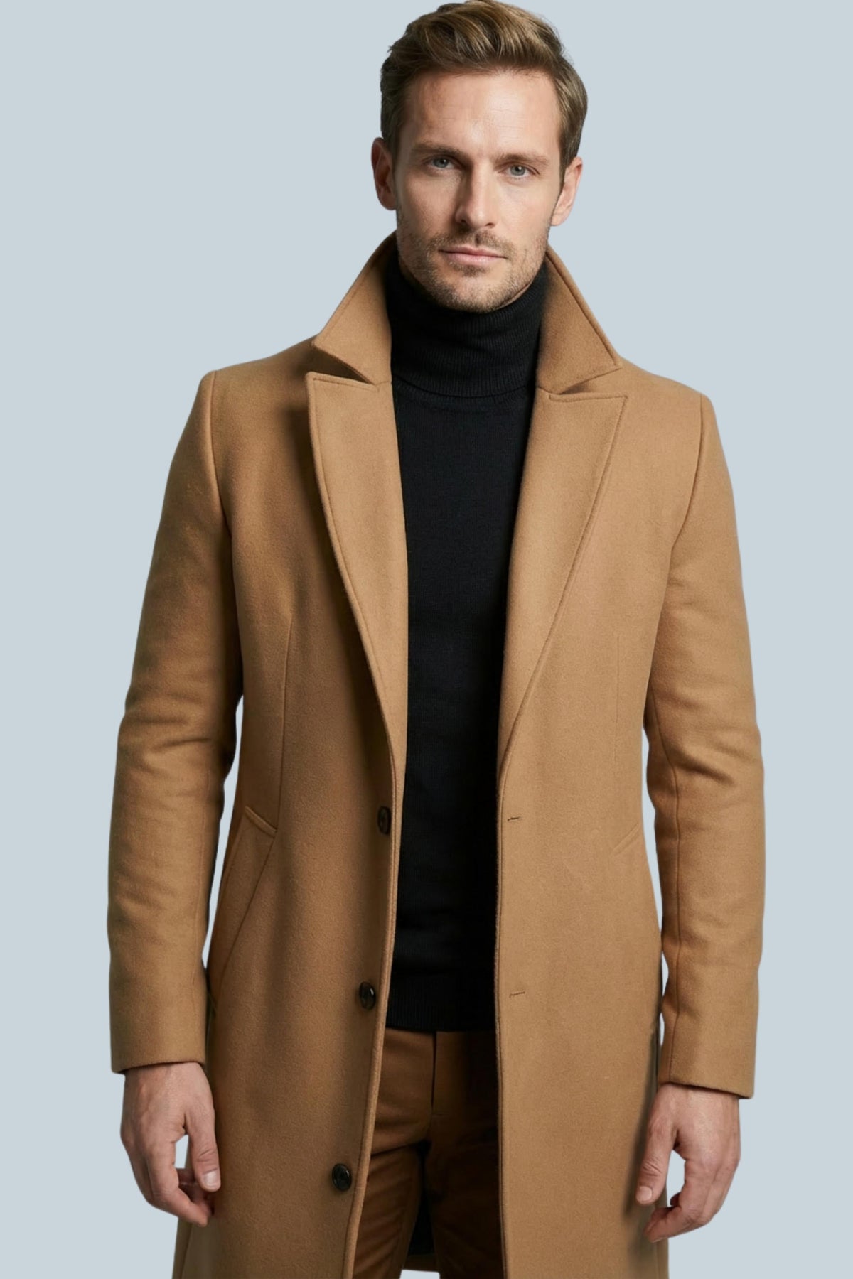 Peregrine | Black Camel Brown Pink Wool Coat Longline Tailored