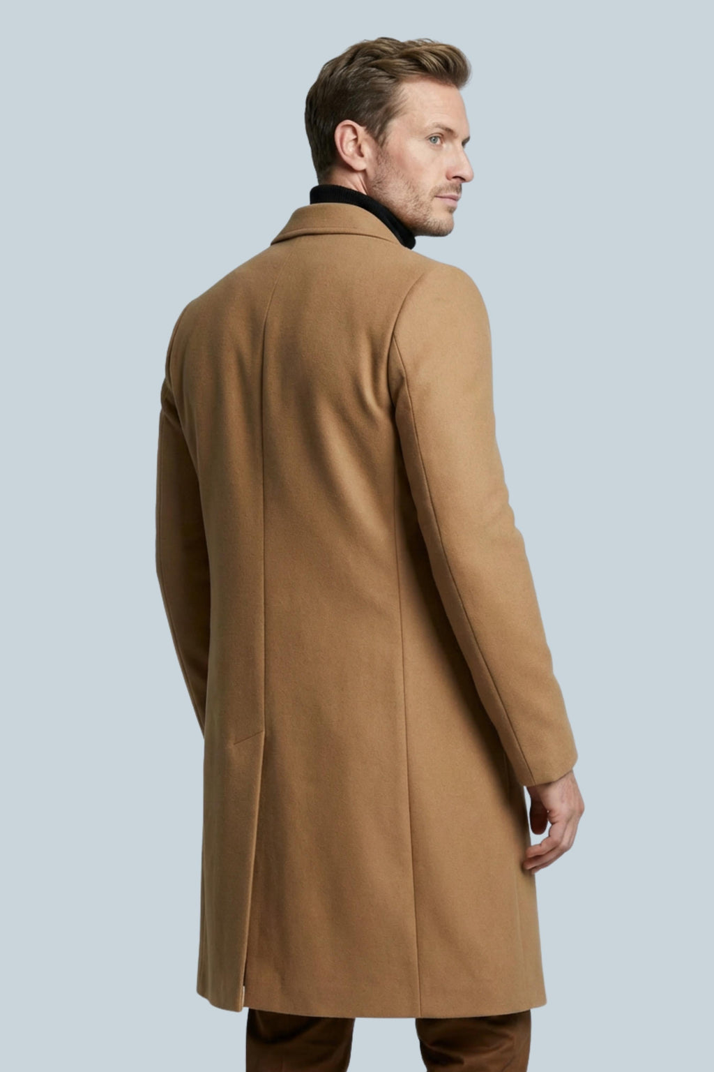 Peregrine | Black Camel Brown Pink Wool Coat Longline Tailored