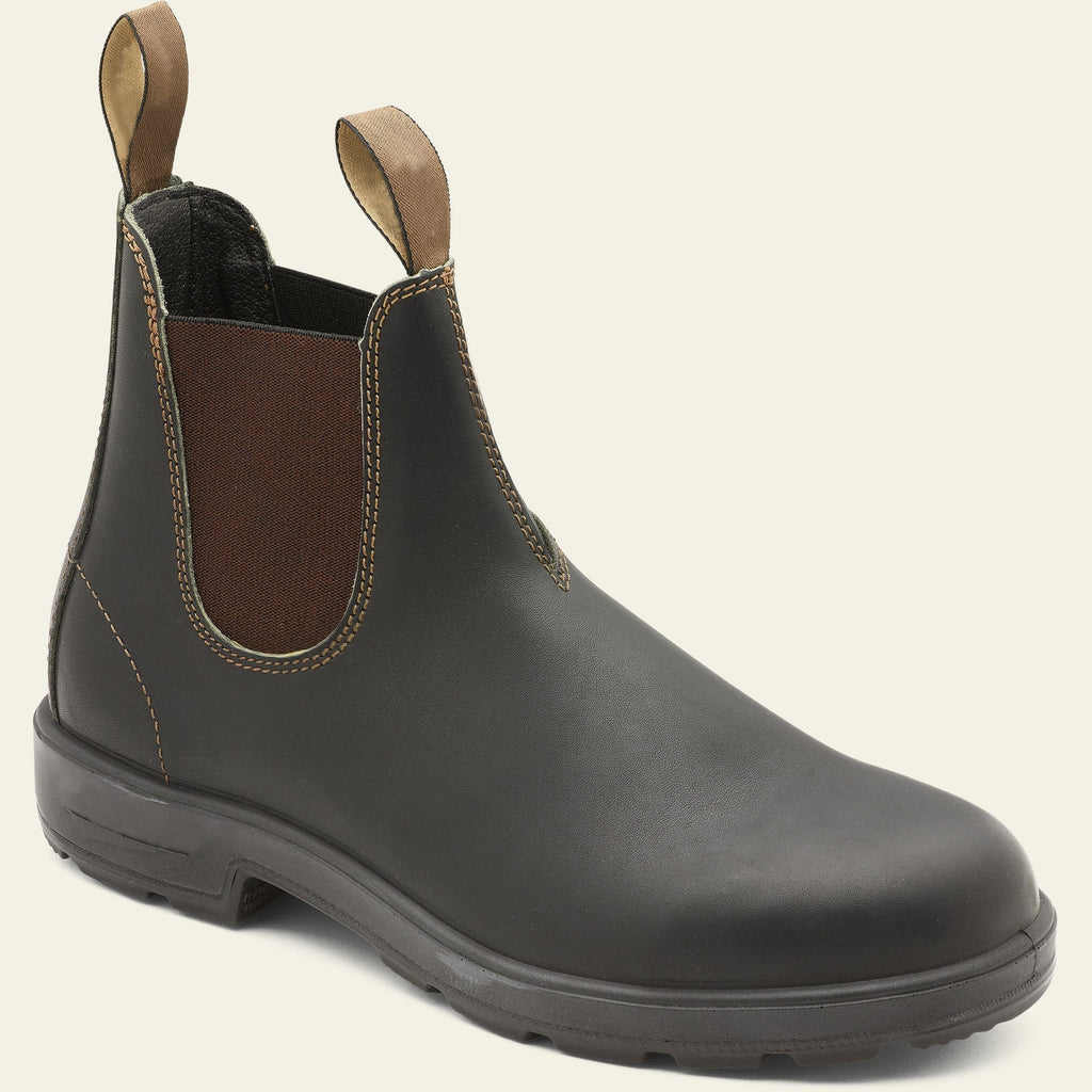Sylvie | Black & Brown Leather Chelsea Boots For Women — Dark Brown