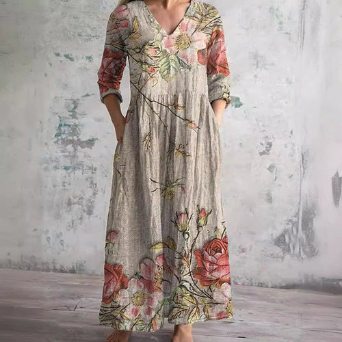 Albane | White Summer Dresses For Women V-Neck Floral Day Dress