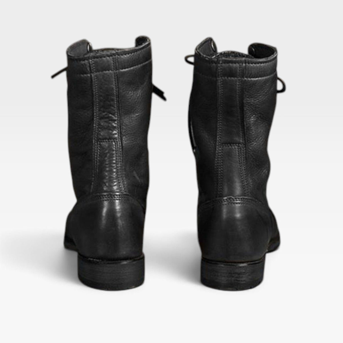 Rosalind | Black Brown Leather Lace Up Chelsea Combat Boots