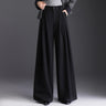 Rosalind | Pleated High Waisted Wide Leg Tailored Satin Trousers