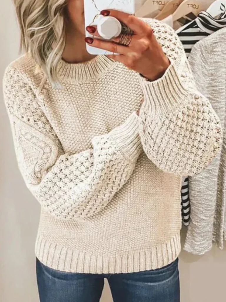 Sylvie | Women's Mesh Knit Sweater For Winter Layering