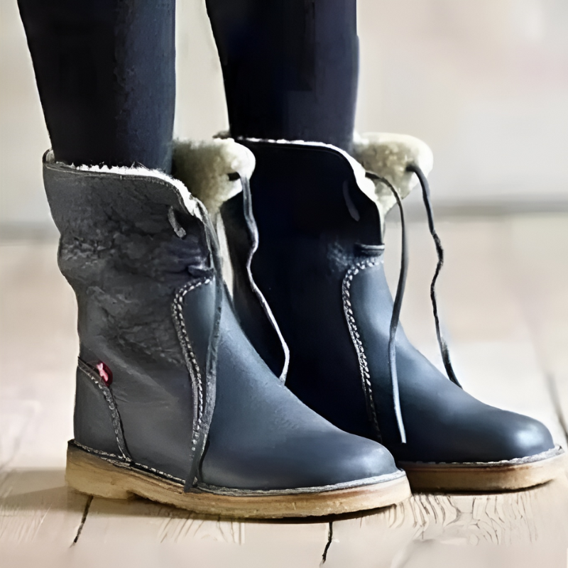 Ingrid | Warm Faux Fur Shearling Winter Boots Mid-Calf