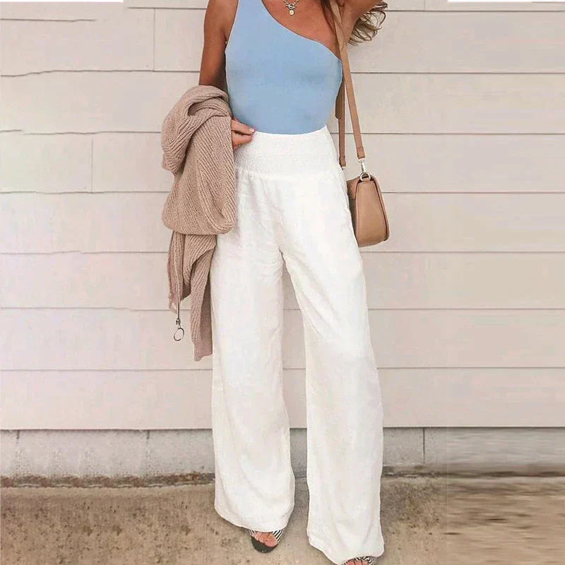 Daphne | Skinny Fit Linen Trousers For Women Tailored Style