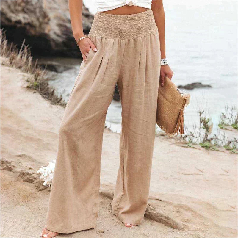 Daphne | Skinny Fit Linen Trousers For Women Tailored Style