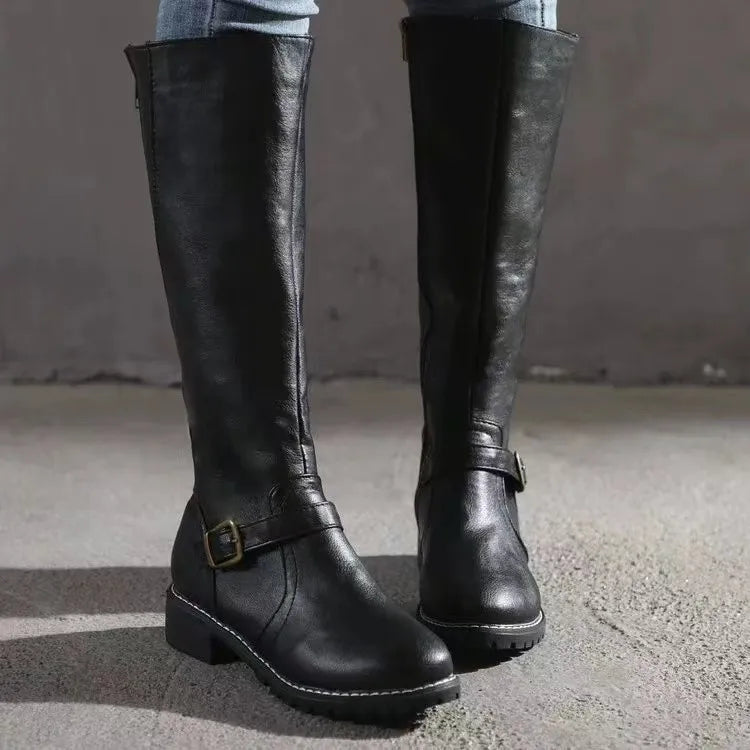 Iliana | Black Brown Leather Chelsea Ankle Boots — Black