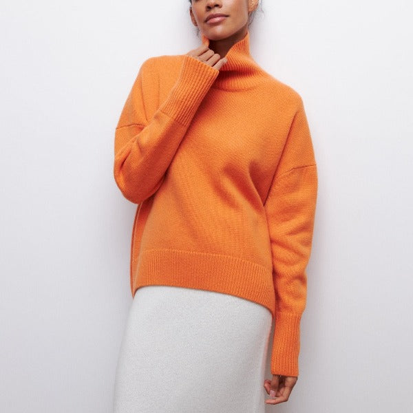 Isadora | Oversized Knitted Roll Neck Jumper