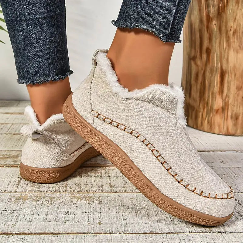 Fiadh | Suede Black Ankle Boots with Cosy Shearling Lining