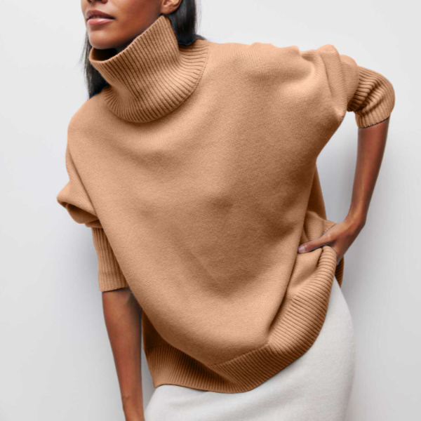 Isadora | Oversized Knitted Roll Neck Jumper