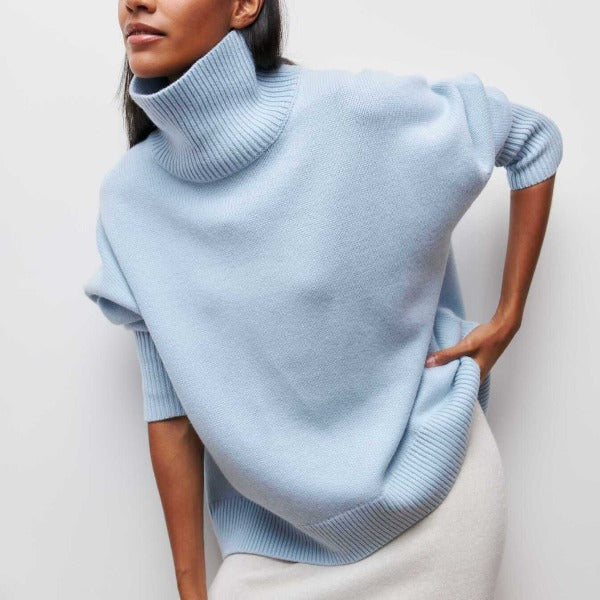 Isadora | Oversized Knitted Roll Neck Jumper