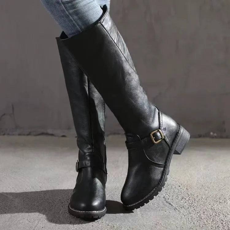Iliana | Black Brown Leather Chelsea Ankle Boots