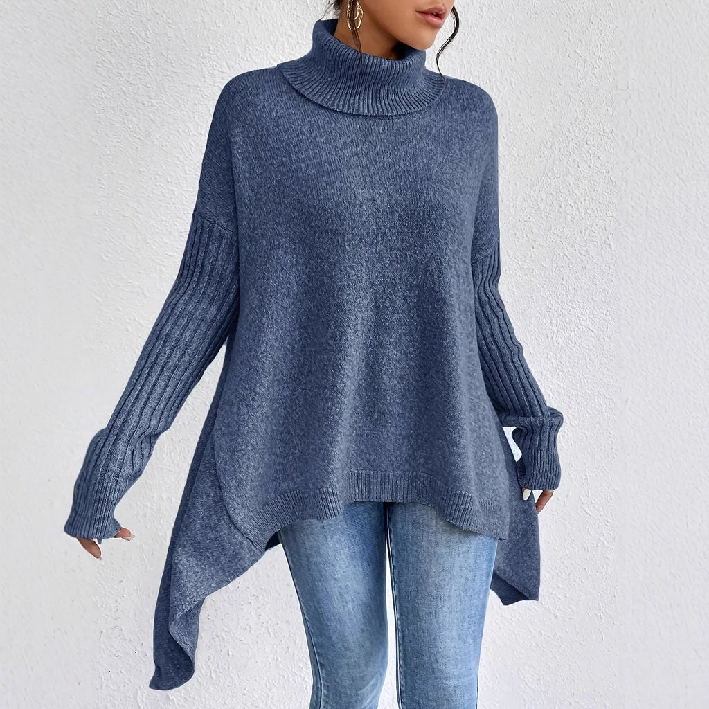 Constance | Oversized Asymmetric Turtleneck Sweater