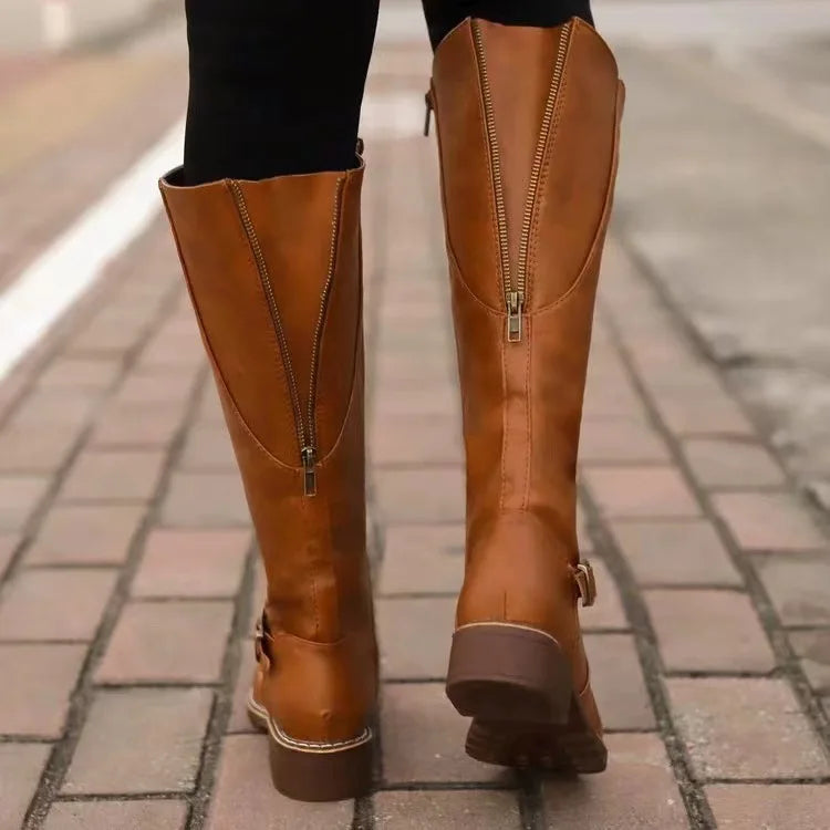 Iliana | Black Brown Leather Chelsea Ankle Boots