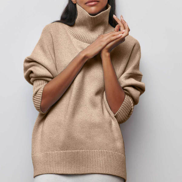 Isadora | Oversized Knitted Roll Neck Jumper