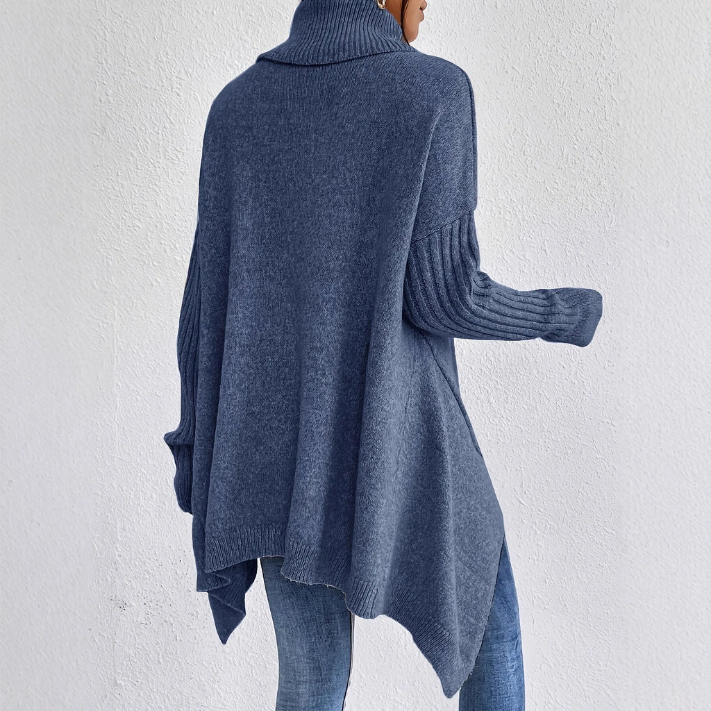 Constance | Oversized Asymmetric Turtleneck Sweater