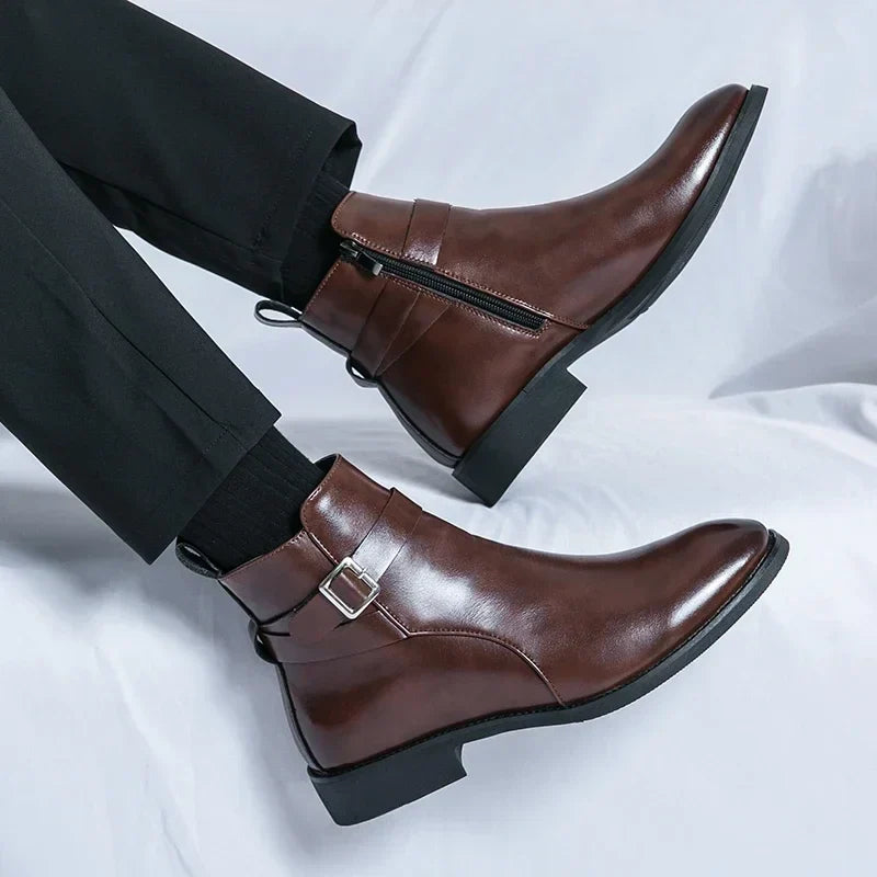 Lavinia | Dressy Black Brown Ankle Chelsea Boots For Women