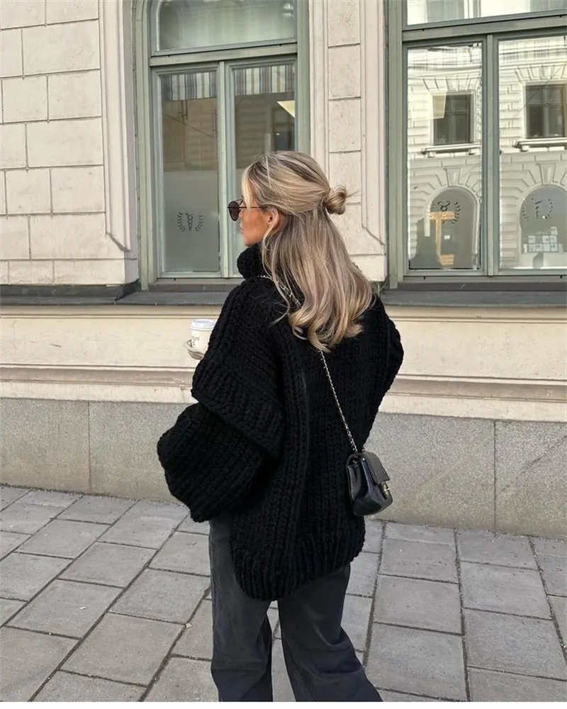 Amandine | Chunky Knit Turtleneck Roll Neck Jumper Sweater