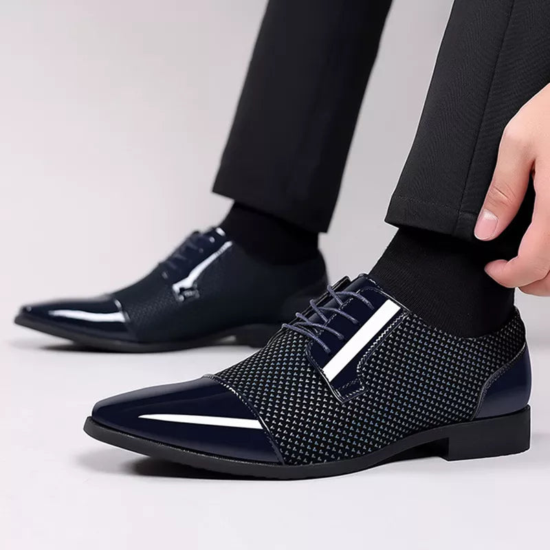 Capucine | Sexy Lace-Up Wedding Dress Shoes With Contrast Detail — Royal Blue