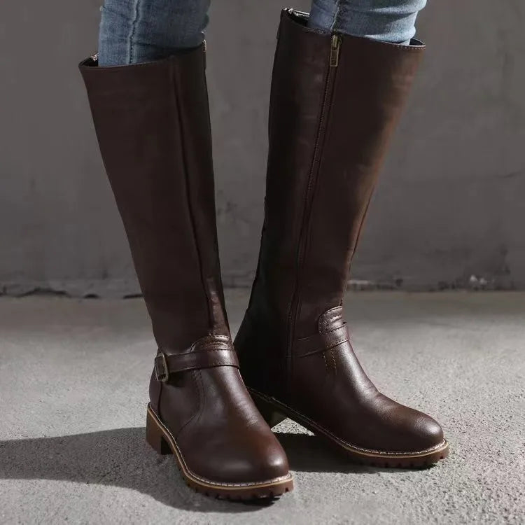 Iliana | Black Brown Leather Chelsea Ankle Boots — DarkBrown