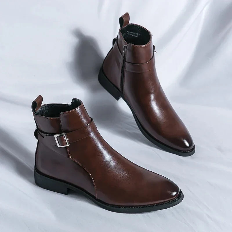 Lavinia | Dressy Black Brown Ankle Chelsea Boots For Women
