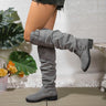 Sidonie | Slouchy Knee High Chunky Wide Fit Boots