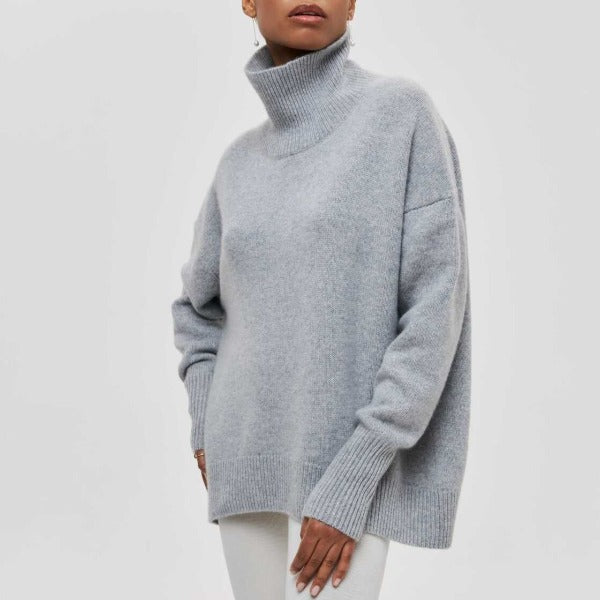 Isadora | Oversized Knitted Roll Neck Jumper