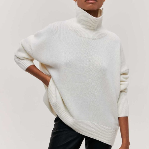 Isadora | Oversized Knitted Roll Neck Jumper