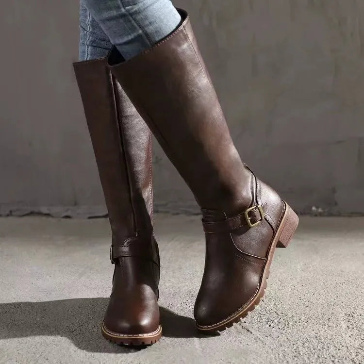 Iliana | Black Brown Leather Chelsea Ankle Boots