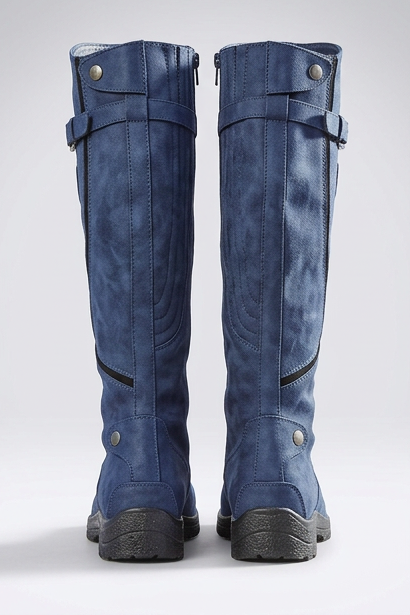 Zelie | Tall Knee High Wide Fit Leather Boots with Buckle