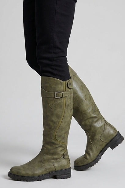 Zelie | Tall Knee High Wide Fit Leather Boots with Buckle