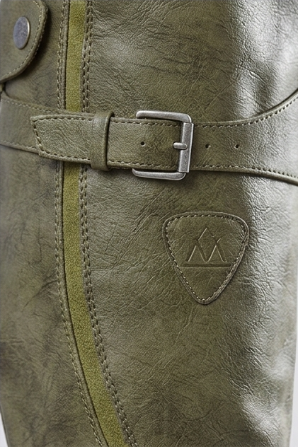 Zelie | Tall Knee High Wide Fit Leather Boots with Buckle