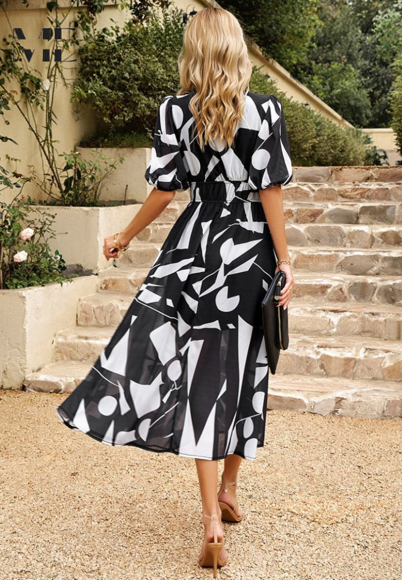 Yolanda | Floral Puff Sleeve Mini Dress Summer Occasion
