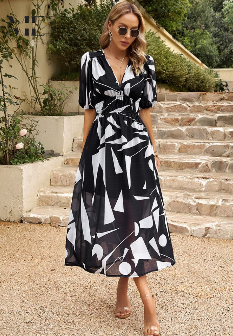 Yolanda | Floral Puff Sleeve Mini Dress Summer Occasion