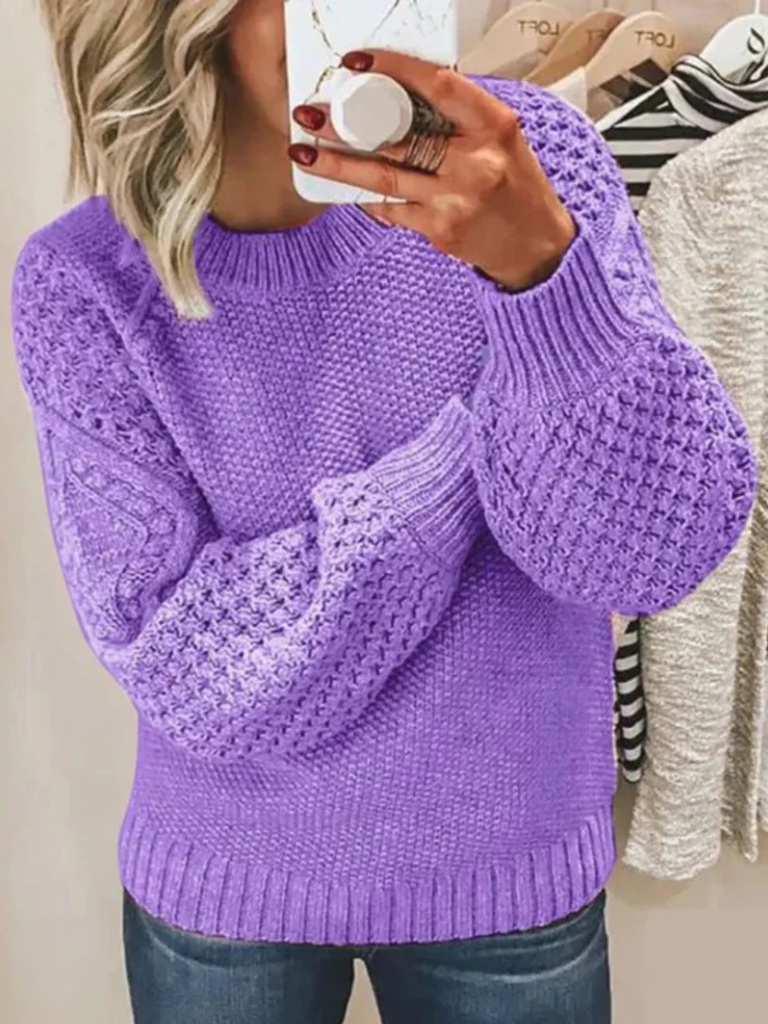 Sylvie | Women's Mesh Knit Sweater For Winter Layering