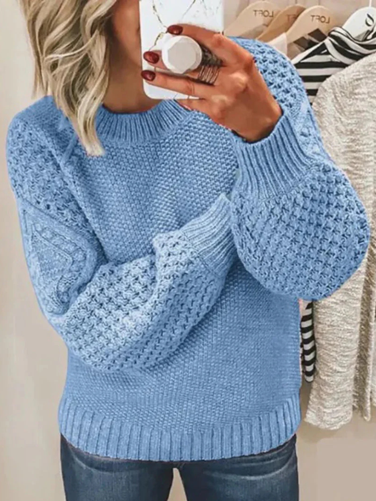 Sylvie | Women's Mesh Knit Sweater For Winter Layering