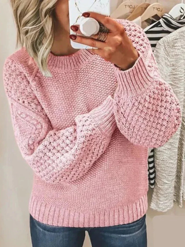 Sylvie | Women's Mesh Knit Sweater For Winter Layering