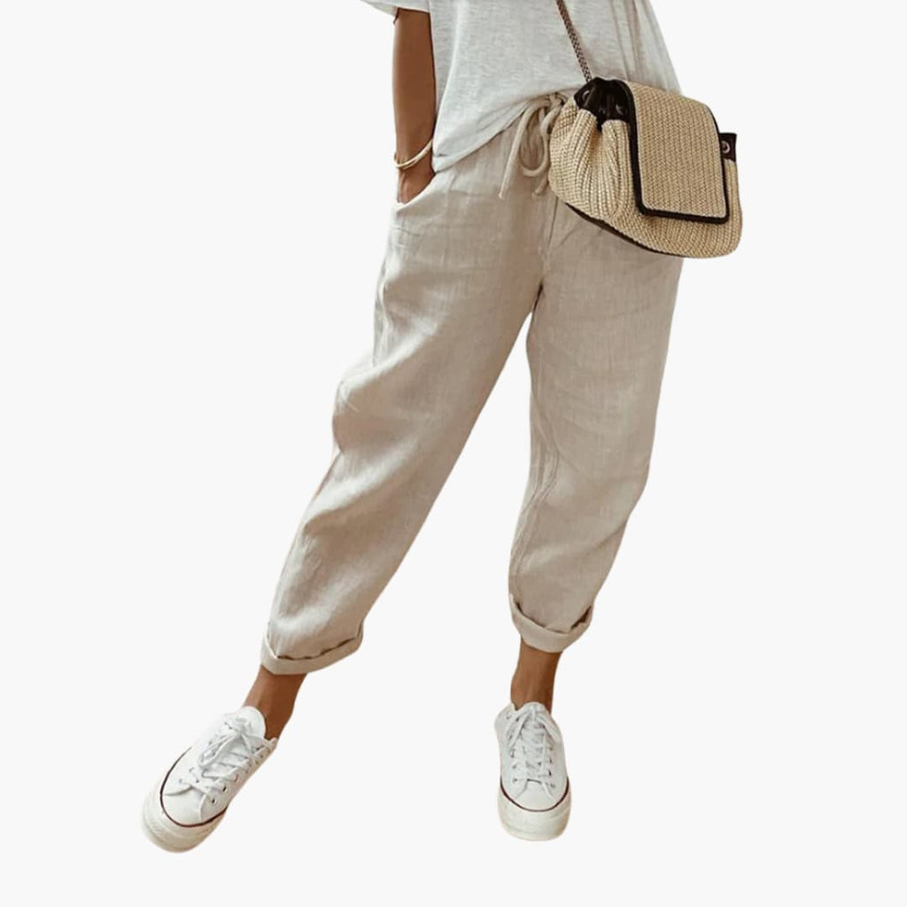 Seraphina | Womens Summer Trousers with Drawstring Waist