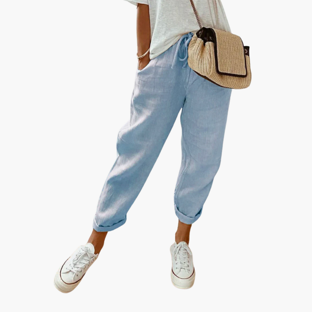 Seraphina | Womens Summer Trousers with Drawstring Waist