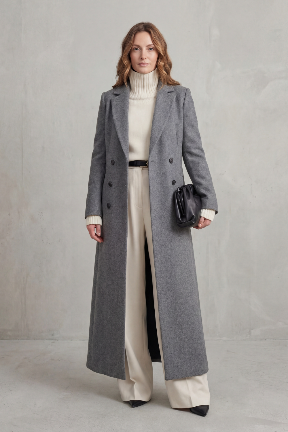 Odette | Longline Pink Camel Wool Coat For Winter Elegance