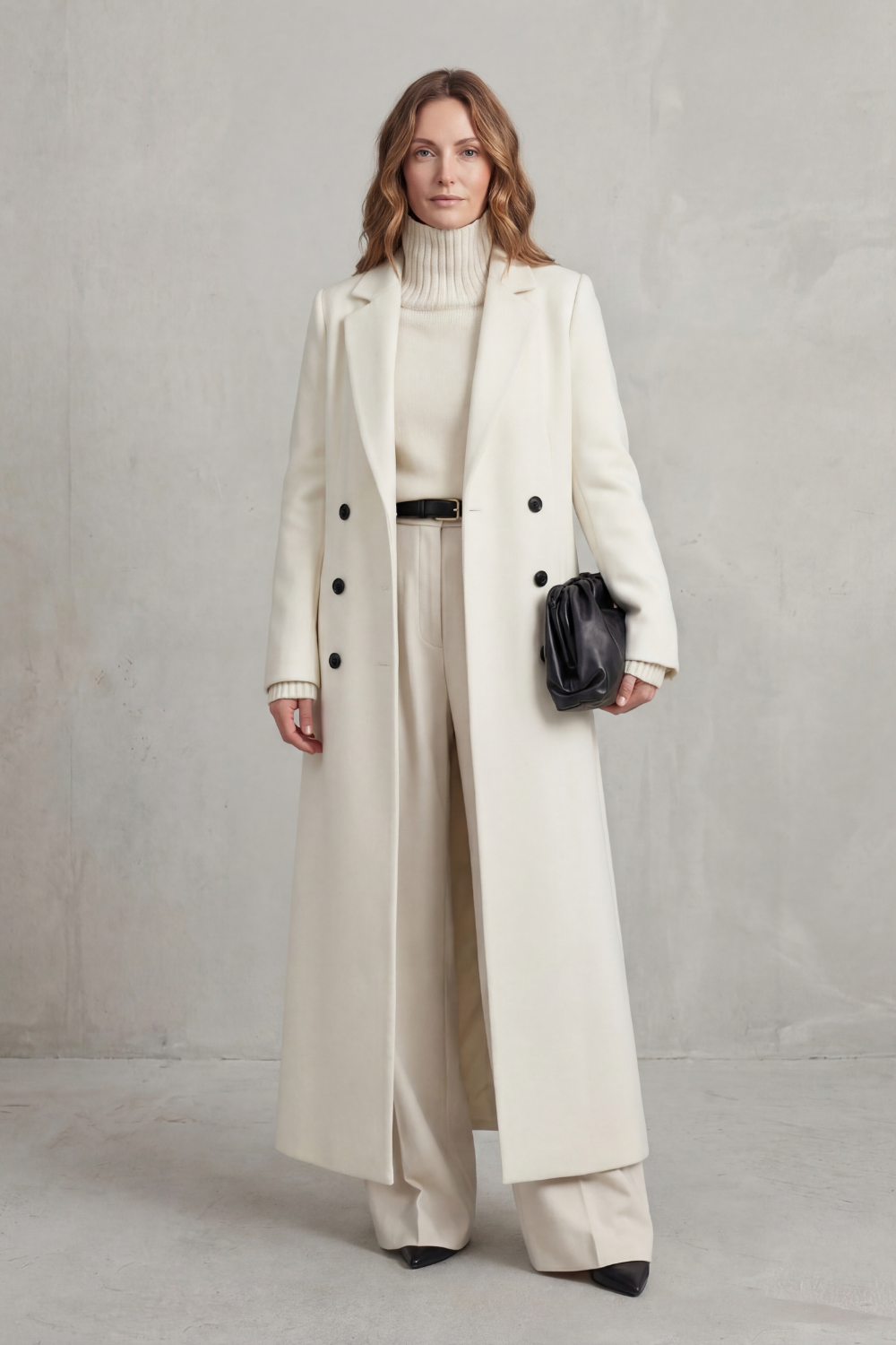 Odette | Longline Pink Camel Wool Coat For Winter Elegance