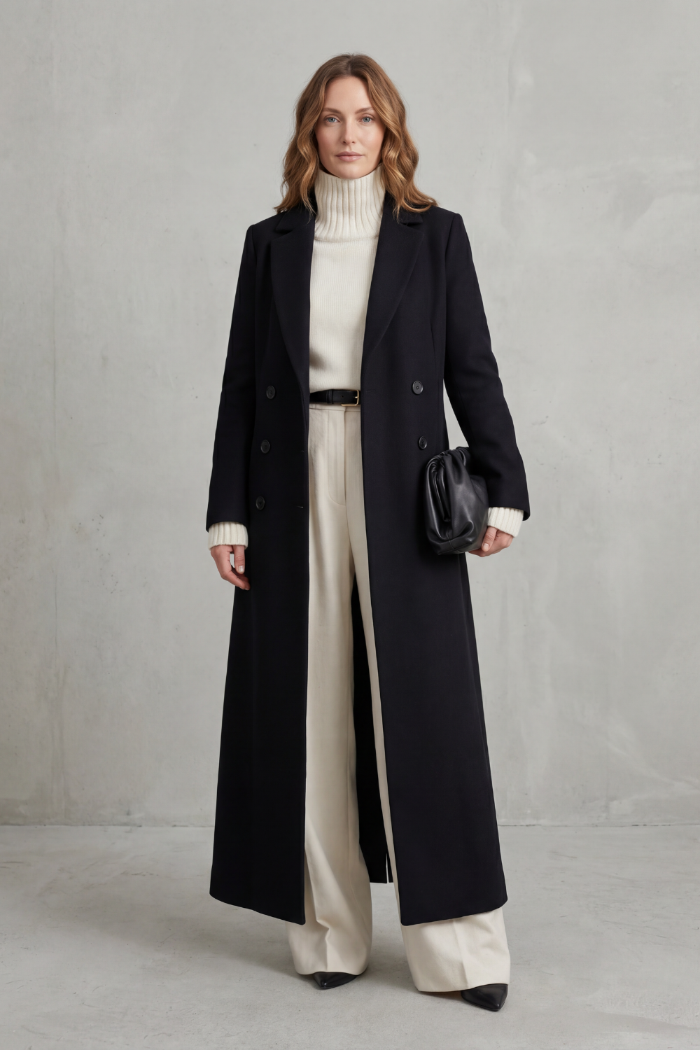 Odette | Longline Pink Camel Wool Coat For Winter Elegance